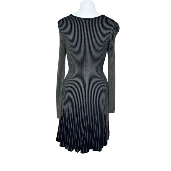 Express olive and black striped knit long sleeve sweater dress size M - Picture 7 of 13